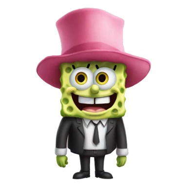 spongebob with patrick hat sticker