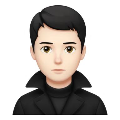 Man in black coat, desktop sticker