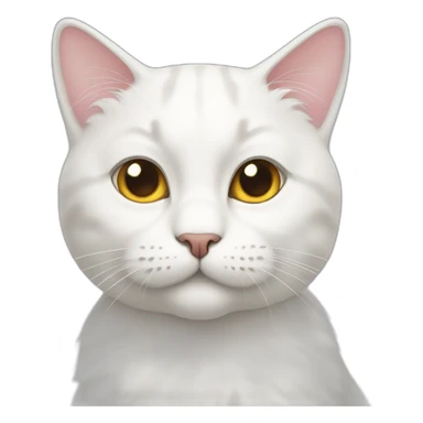 White Scotland cat sticker