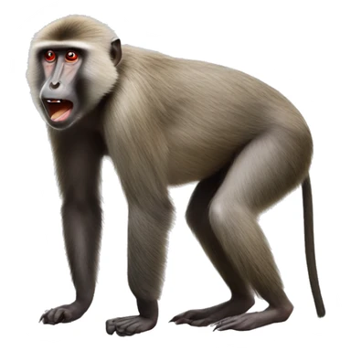 Baboon scratching his bottom sticker