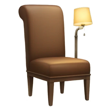 a chair with a lamp attached to the top sticker