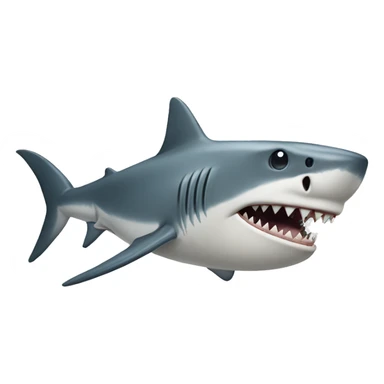 shark with a bone in a mouth sticker