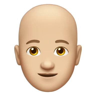 bald male portrait sticker