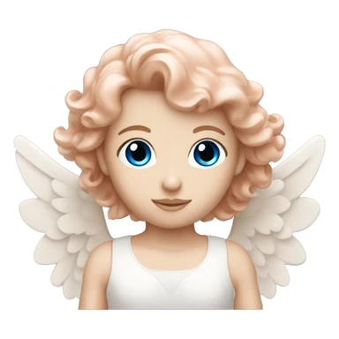 Rose gold angel with white skin and blue eyes  sticker
