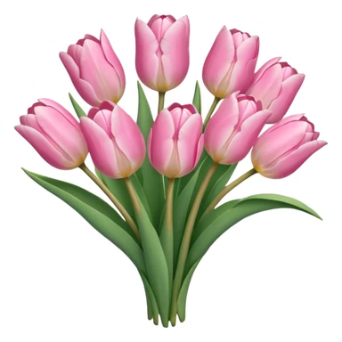 light pink tulip bouquet sticker