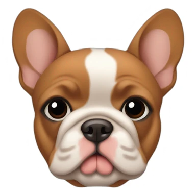 red fawn frenchie face sticker