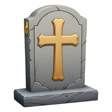 The word RIP on headstone  sticker