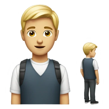 white schoolboy humanitarian sticker