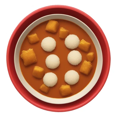 katsu curry in a red bowl sticker