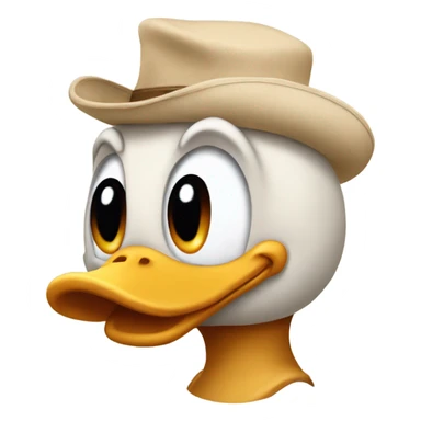 Beige Donald Duck  sticker