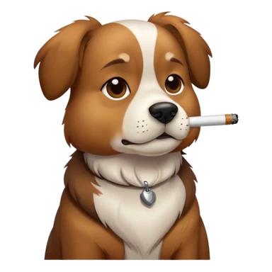 Perro fumando  sticker
