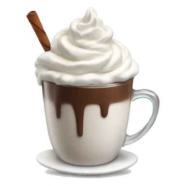 Hot chocolate with whip cream  sticker