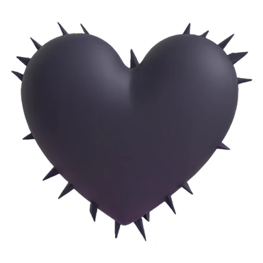 Broken black heart sticker