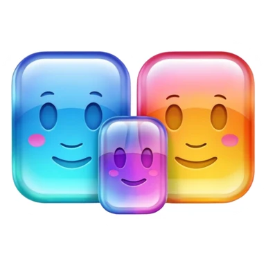 Colorful glass written word “Bestie” sticker