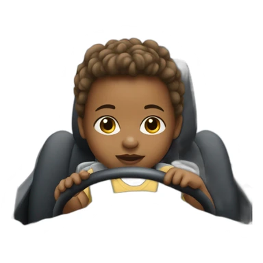 A baby who drive a car sticker
