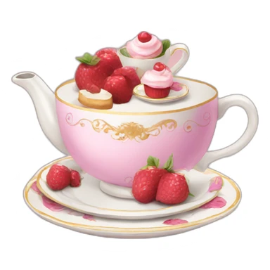 high tea party sticker