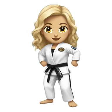 jiu jitsu girl with cheetah print outfit sticker