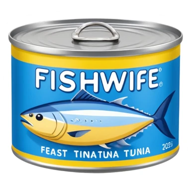 Create a logo using the Fishwife tinned tuna packaging and color scheme.  Wording should read: "The Fishwife Founder Feast 2025" sticker