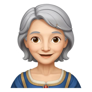 The kind and amiable grandmother in medieval fairy tales sticker