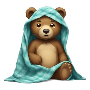 Gute Bear with blanket  sticker