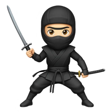 Ninja emoji with MB written on it sticker