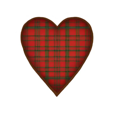 Tartan heart sticker