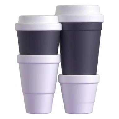 one styrofoam cup stacked inside another styrofoam cup sticker