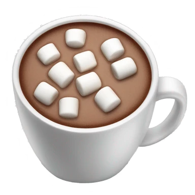 hot chocolate with marshmallows  sticker