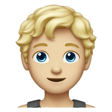 blond haired boy with blue eyes sticker