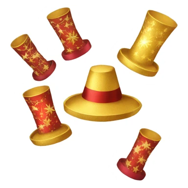 Festive New years hat sticker