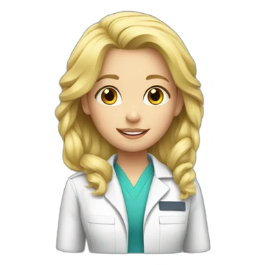 Vet blond girl sticker