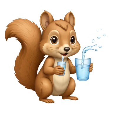 Ronaldo gibi Suu çeken sincap sticker