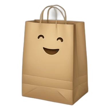 paper bag with handles sticker