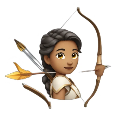Girl with bow and arrow  sticker