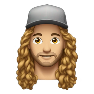 nekfeu- brun long hair- casquette sticker