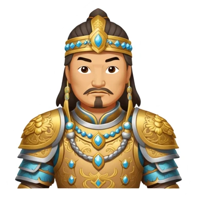 genghis khan win a 1st place with a trophy sticker