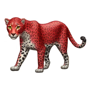 Red leopard on a stroll sticker