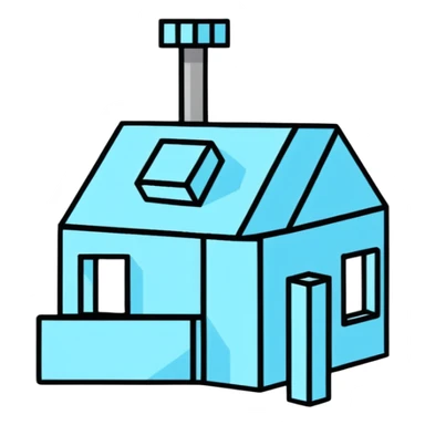 Pastel blue building blocks toy sticker
