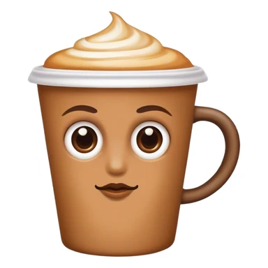 coffeecup with eyes sticker