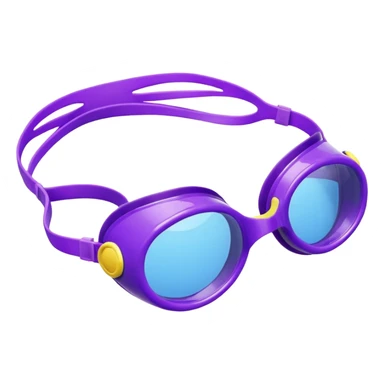 swim goggles purple small sticker
