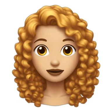 Whisky femme cheveux bouclés sticker