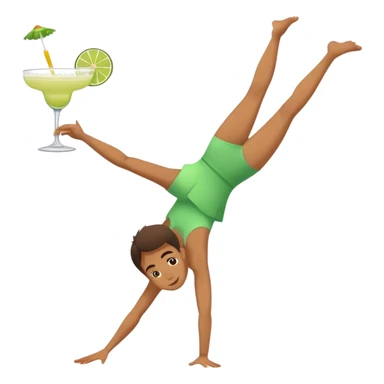 Me doing a cartwheel while drinking a margarita sticker