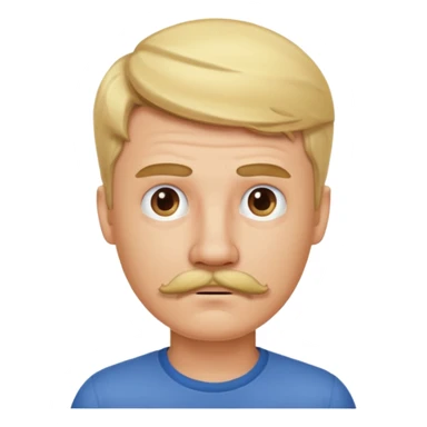 Blonde guy with a mustache looking confused  sticker