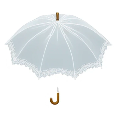 white lace umbrella sticker