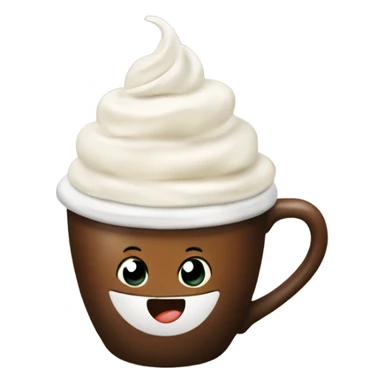 cup of coffee with whipped cream sticker