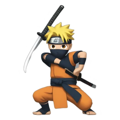 naruto holding katana sticker