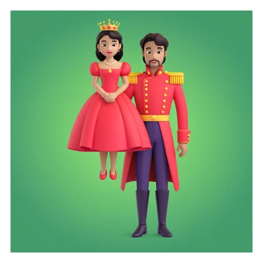 prince in red dress, royaqle background sticker