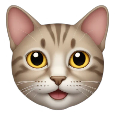 cat with four heads sticker