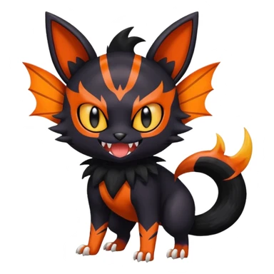 Noibat-Litten-Torracat-fusion-Fakemon-Pokémon-creature  sticker