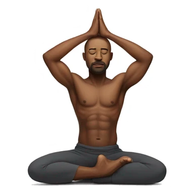 man in yoga pose worrier two  sticker